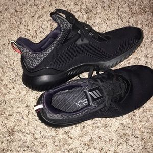 Adidas Black with gray leopard detail